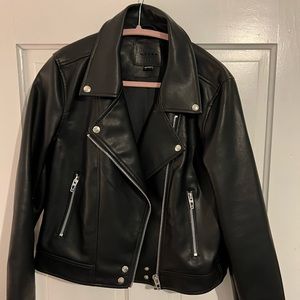 BLNKNYC vegan leather moto jacket